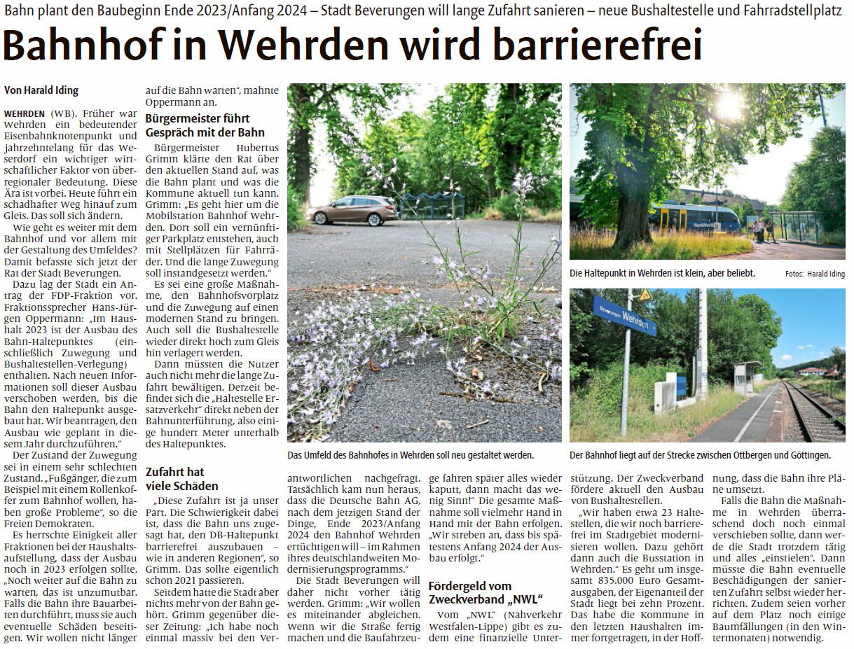 062823 OV BE BHFWehrdenWB
